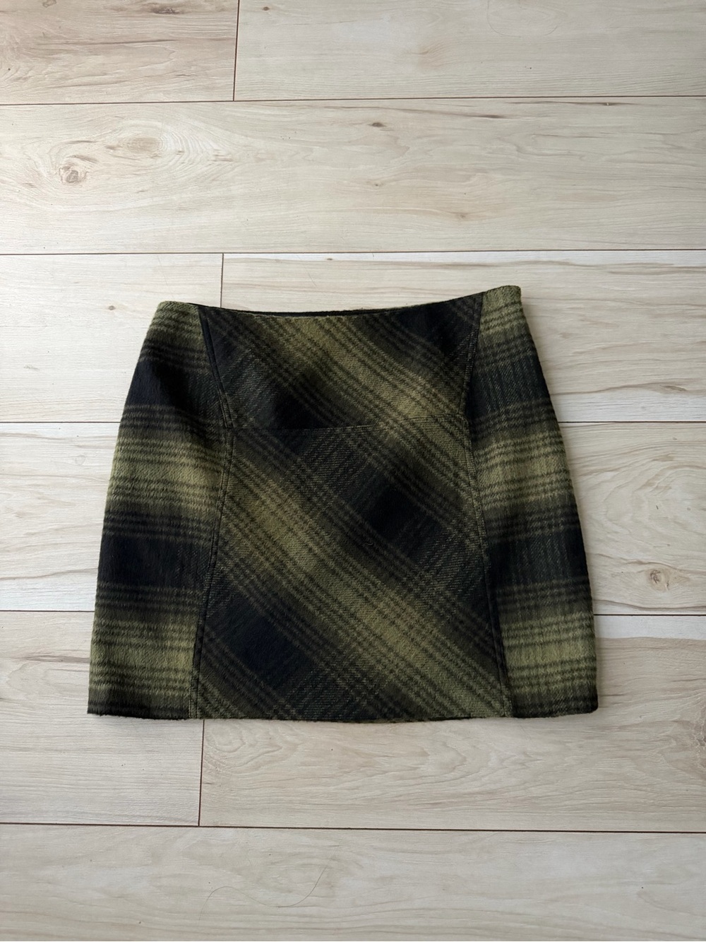 Vivienne Tam Olive and Black Plaid Mini Skirt - Picture 4 of 4